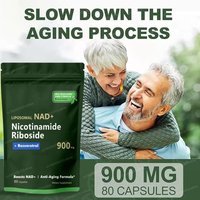 Pure NAD+ Nicotinamide Nucleoside 900mg Resveratrol Supplement Vegetarian Capsules Anti-aging Energy Focus Support image 3