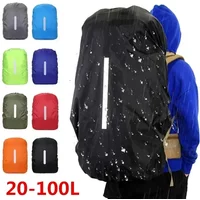 New Reflective Waterproof Backpack Rain Cover 20L-100L Outdoor Night Cycling Safety Light Raincover Case Bag Camping Hiking