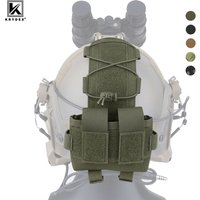 KRYDEX Tactical Helmet Pouch MK2 Battery Box Counterweight Pouch Remote Battery Helmet Accessory Storage Bag with Hook and Loop