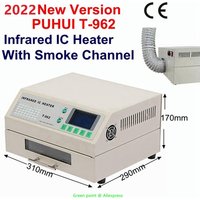 PUHUI T-962 Soldering Station Infrared IC Heater Reflow Solder BGA SMD SMT Rework Station Machine Wave Oven with Smoke Channel image 3