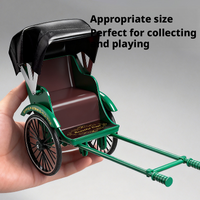 1:10 nostalgic retro manual rickshaw assembly model tabletop decoration item, scene setting accessory, children's toy, gift