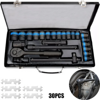1/2" Racket Socket Set Car Repair Kit with Quick Ratcheting Wrench Extension Tools Hand Tool Sleeve Wrench UK Stock
