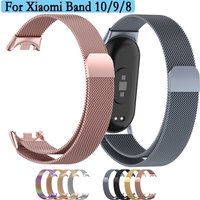 For Xiaomi Band 10/9/8 Strap Stainless Steel Magnetic Watchband Comfortable To Wear Business Business Style Wristband