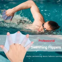 2 Pcs Silicone Swimming Fins for Adults/children Freestyle Training Special Paddling Gloves Frog Style Swimming Equipment Tools