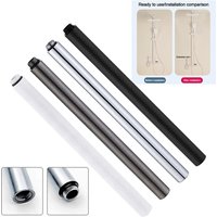 New Stainless Steel Shower Extension Rod Round 30cm Extension Tube Shower Extender