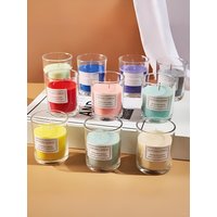 1PC Romantic Smokeless Soy Wax Candle - Glass Aromatherapy Gift Box Home Wedding Decor Companion Souvenir
