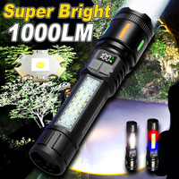 Tactical Self Defense Flashlight Personal Protection Led flashlight USB Rechargeable Battery Display Lightweight Climbing Torch