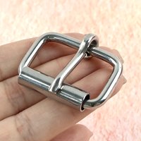 5Pcs 16-50mm Stainless Steel Pin Roller Buckles Dog Collar Bag Strap Adjuster Belt Leather Crafts Backpack Clasp Repair Hardware