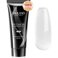 Saviland Large Capacity Poly Gel For Manicure 100g Clear Nail Extension Gel Crystal Poly Hard Gel For Starter Nail Art DIY Salon