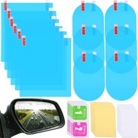 2PCS New Rainproof Film Sticker Car Rearview Mirror Protective Rain Proof Anti Fog Waterproof Sticker Window Transparent Sticker