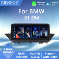 MEKEDE – dostępny w magazynie w UE, bezprzewodowy odtwarzacz multimedialny do samochodu z funkcją Carplay i Android Auto, rozdzielczość 1920*720, ekran 10,25 cala, przeznaczony do BMW X1 E84 (roczniki