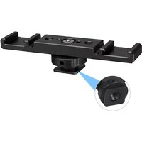 Dual Cold Shoe Mount Light Extension Bar Bracket for Gopro Insta360 DSLR Camera Microphone Video Light Stand Vlog Tripod Holder