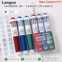 Languo 146 Color Ballpoint Pen 0.8mm Cartoon Soft Grip Press Multicolor Writing Pen for Drawing Overlay School Office Supplies