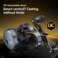 DIAODELAI DC150 Self-charge Round Baitcasting Reel Left/Right Hand 7.1:1 6+1BB 5KG Drag Electronic DC Drum Fishing Reel