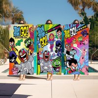 T-Teen Titans Go Poster Beach Towel Colorful Bath Towels for Girl Microfiber Quick Dry Custom Sand Free Beach Yoga Spa Gym Pool