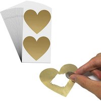 50pcs Love Scratch Card Stickers Self Adhesive Coating Wedding Gifts DIY Postcards Campus Layout Multi Scene Decoration Material