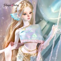 ShugaFairy Posey A BJD Doll 1/4 Fullset Mermaid Tidal Twins Theme Magnetic Elf Ears Outfit Ball Jointed Doll Birthday ToyFor