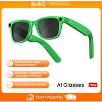 IMIKI AI Smart-Brille Sport-Sonnenbrille mit Übersetzungsfunktion, Videoaufnahme, Spracherkennung, Bluetooth-Anruf und 8MP-Kamera für Männer und Frauen