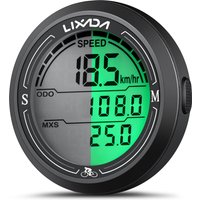 Wired Bike Speedometer IP67 Waterproof Round Shaped Bike Computer Large LCD Dispaly Backlight Screen Cycle Odometer