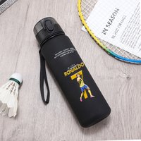 650ml Football Star Series Water Bottle Pop-up Lid CR7 Merch Frosted Drink Cup Leak Proof Portable Outdoor Tour Hike Sport Gift