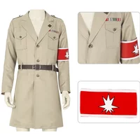 Attack on Titan Shingeki No Kyojin Cospaly Costume Marley Military Officer Scout Regiment Levi Eren Coat Suit Unisex