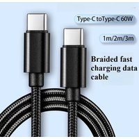New 66W Nylon 1m 2m 3m USB C To Type C Fast Charging Cable for Iphone 15 16 Pro Max Samsung S24 Xiaomi OPPO Charging Cable 2026