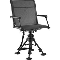 SucceBuy Jagdstuhl 360 ° Geräuschloser, drehbarer, klappbarer Angelhocker mit Stahlrahmen und Bodensitz, 300 lbs/350 lbs Tragkraft