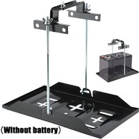 Universal Car Battery Hold down Clamp Kit Heavy Duty Adjustable Metal Bracket with Wing Nuts Battery Stabilizer Auto Hardware