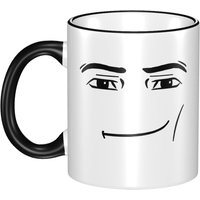 Anime Robot Robloxes Face Funny Fashion Trend Gift Mugs for Women Men Cute Tea Cup Christmas Present for Office