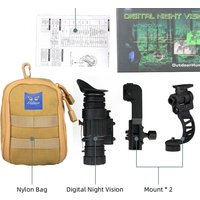 PVS-14 Night Vision Goggle Monocular 200M Range Infrared IR NV Hunting Scope with Mount Night Vision Sights HK27-0008
