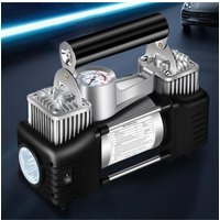 12V Car Truck Air Compressor Heavy Duty Dual Cylinder Tire Inflator 150PSI Electric Car Tyre Inflator Automotive Inflation Pump