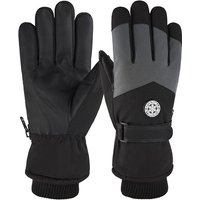 AliExpress NONE Winter Unisex Snowboard Ski Gloves PU Leather Non-slip Touch Screen Waterproof Motorcycle Cycling Fleece Warm Snow Gloves