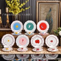 Italian Bitossi Home Style Creative Pattern Afternoon Tea Coffee Cup Saucer Dessert Plate Porcelain Gift For Kitchen Tableware