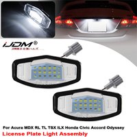 2pcs Xenon White OEM-Fit LED License Plate Light For Acura MDX RL TL TSX ILX For Honda Civic Accord Odyssey License Plate Light