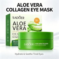 SADOER Aloe Vera Collagen Eye Mask 60pcs Soothing Moisturizing Firming Reduce Dark Circles Eye Patches Skin Care