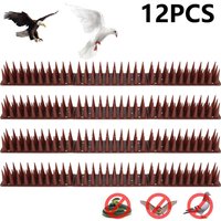 Pointes de mur de clôture dissuasives pour oiseaux, pointes anti-escalade en plastique, répulsif pour animaux de chat, clôture de jardin, pointes de pigeons, 12 pièces