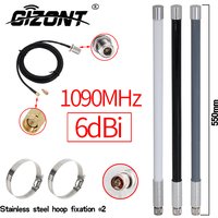 1090MHz ADS-B Antenna fiberglass Outdoor Telemetering Remote Sensing Antennas N Male Supports FlightAware Piawarehan 5M cable
