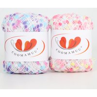 50G Bean Pompoms Wool Yarn for Handcraft Hat Shoes Candy Partner Thread for Crocheting Scarf Clothing