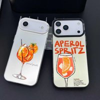 Aperol Spritz Fashion Pattern Phone Case For iPhone 17 Pro Max 16 15 Pro 14 13 12 11 XR 17Air Plus Hard Matte Cover