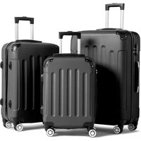 3-Piece Luggage Set Travel Lightweight Suitcases with Rolling Wheels, TSA lock & Hardside Corner, Family Travel Luggages Sets