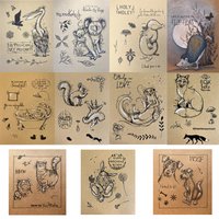 Multiple Styles Cute Hedgehog Cat Dog Mouse Transparent Clear Silicone Stamps for Diy Scrapbooking/card/kids Fun Decor Supplies
