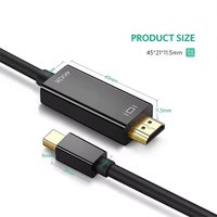1.8M 4k Mini DP to HDMI-compatible Cable Adapter for MacBook Pro Air Mini DisplayPort Thunderbolt to HDMI Converter Cable