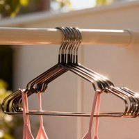 10pcs-Non-Slip Coated Metal Suit Coat Hangers Heavy Duty Clothes Hangers Metal Shirt Jacket Hanger with Round Notches for Dress