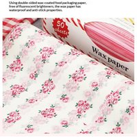 Greaseproof Colorful Patterned Wax Paper 50Pcs for Food Basket Liners Ideal for Catering and Buffet Settings