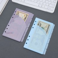 A6 A7 Pockets Binder Folders for 6Ring Notebook Divider Page Waterproof PVC Leaf Document Filing Bag