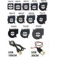 30MM 40MM 50MM 60MM 75MM 97MM Cooling Fan Brushless Motor Case Fan Blower Fan Humidifier FanInduction Cooker Fan 5V USB Plug