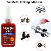 1.69 Oz/50 ML Thread Locker Blue 243 Removable Metal Glue for Nuts Bolts Fasteners Medium Strength Screw to Prevent Loosening