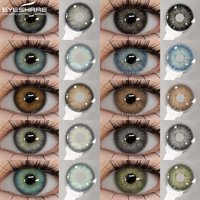EYESHARE 2Pcs Color Contact Lenses with Eyes Natural Blue Contact Lenses Brown Pupils Beauty Gray Lenses Yearly Green Contacts