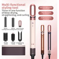 7 in 1 Multi Hair Dryer Styler Auto-Curling Barrel Hot Air Brush Soft Straightening BrushNegative Ion Fast Dry Nozzle Gift Box image 4