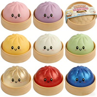 2026 New Cartoon Smile baozi Decompression Kneading Relieve Stress Design Venting Simulation Fun Toys Food Play Stress Relief